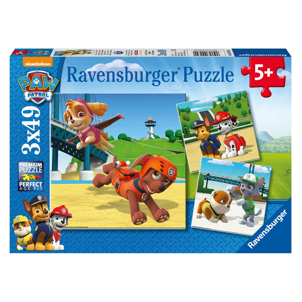 Ravensburger Puslespill, Paw Patrol 3x49 brikker