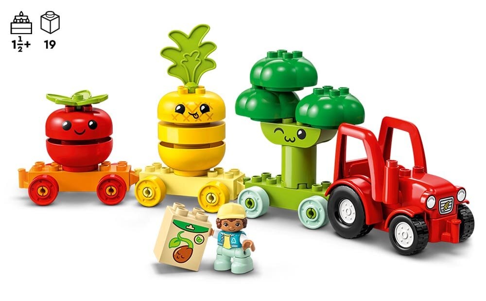 LEGO Duplo - Frukt- og grønnsakstraktor 1+