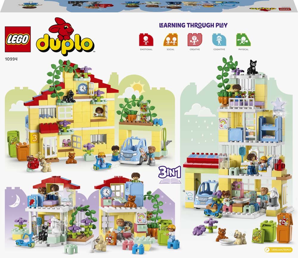 LEGO Duplo - 3-i-1 Familiehjem 3+