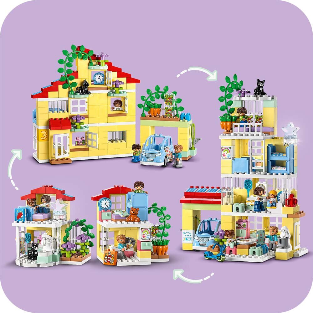 LEGO Duplo - 3-i-1 Familiehjem 3+