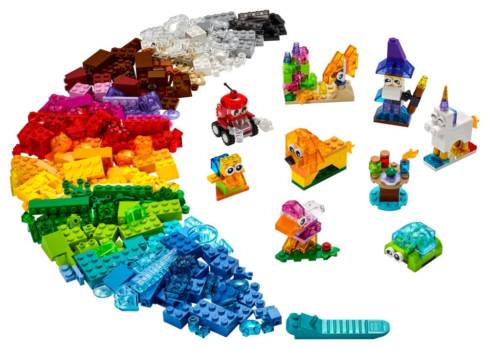 LEGO Classic - Kreativitet med gjennomsiktige klosser 4+