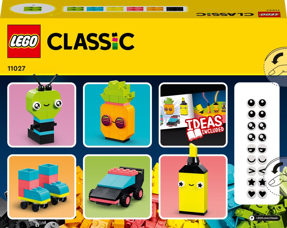 LEGO Classic - Kreativ lek med neonfarger 5+