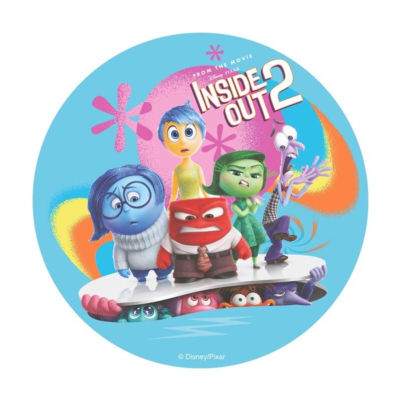 Kakebilde Disney Pixar Innsiden Ut - Oblat 20 cm