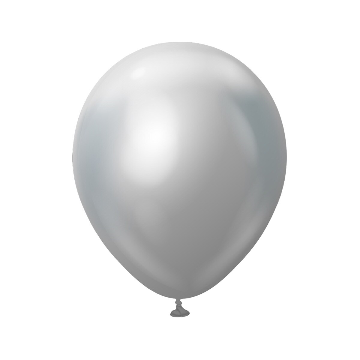 Premium Latexballonger Sølv Chrome 45 cm 5 stk