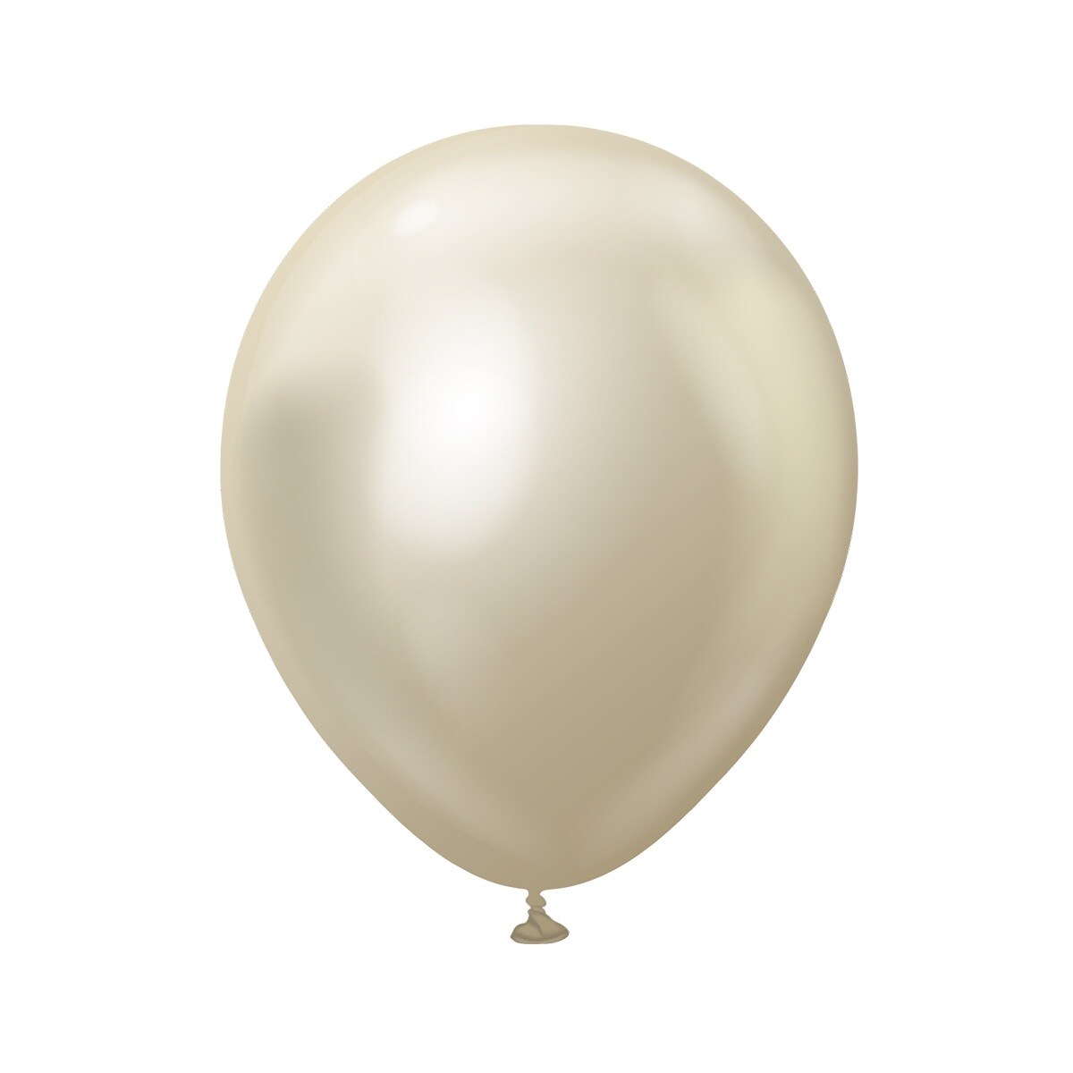 Premium Latexballonger White Gold Chrome 45 cm 5 stk.