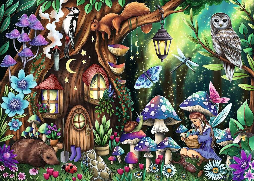 Ravensburger Puslespill - Den magiske skogen 1000 brikker