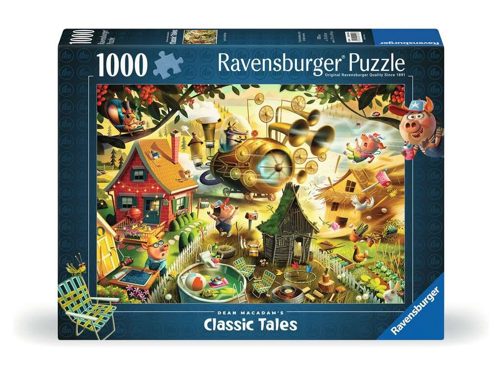 Ravensburger Puslespill - De tre små grisene 1000 brikker
