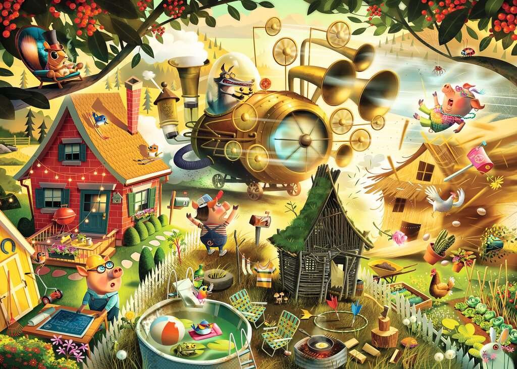 Ravensburger Puslespill - De tre små grisene 1000 brikker