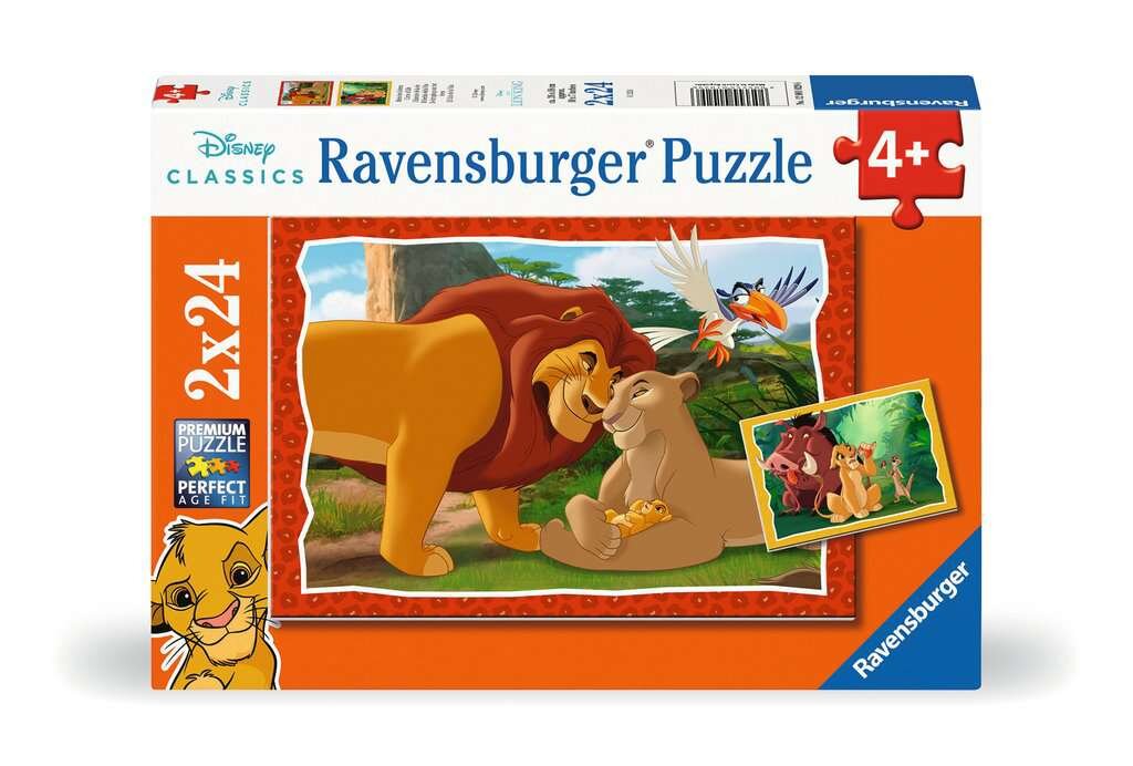 Ravensburger Puslespill - Løvenes Konge 2x24 brikker