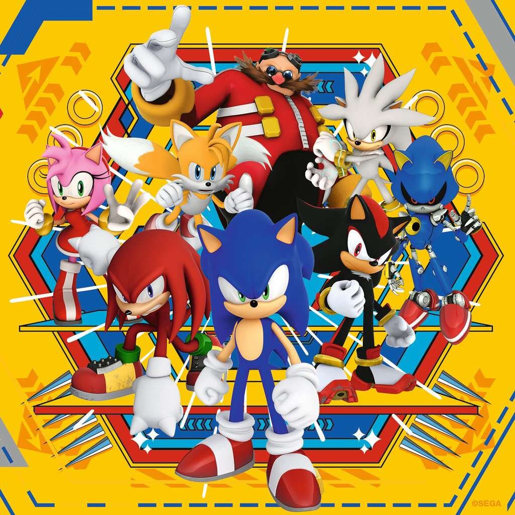 Ravensburger Puslespill - Sonic Core 3x49 brikker