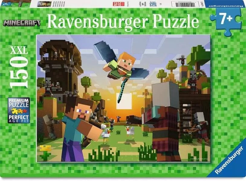 Ravensburger Puslespill - Minecraft Architecture and Adventure 150 brikker