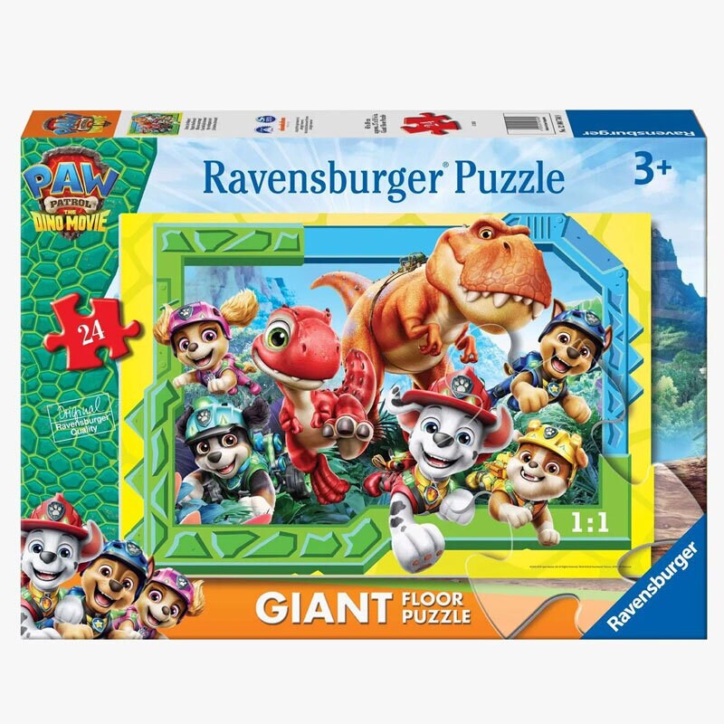 Paw Patrol Dino Movie Gulvpuslespill