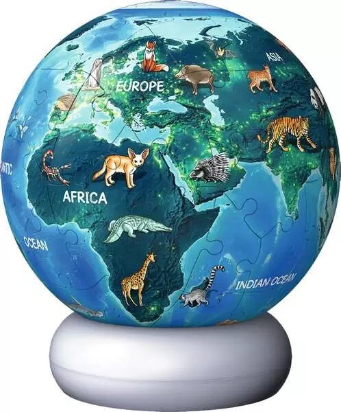 Ravensburger 3D Puslespill - Jordklode med nattlys 72 brikker