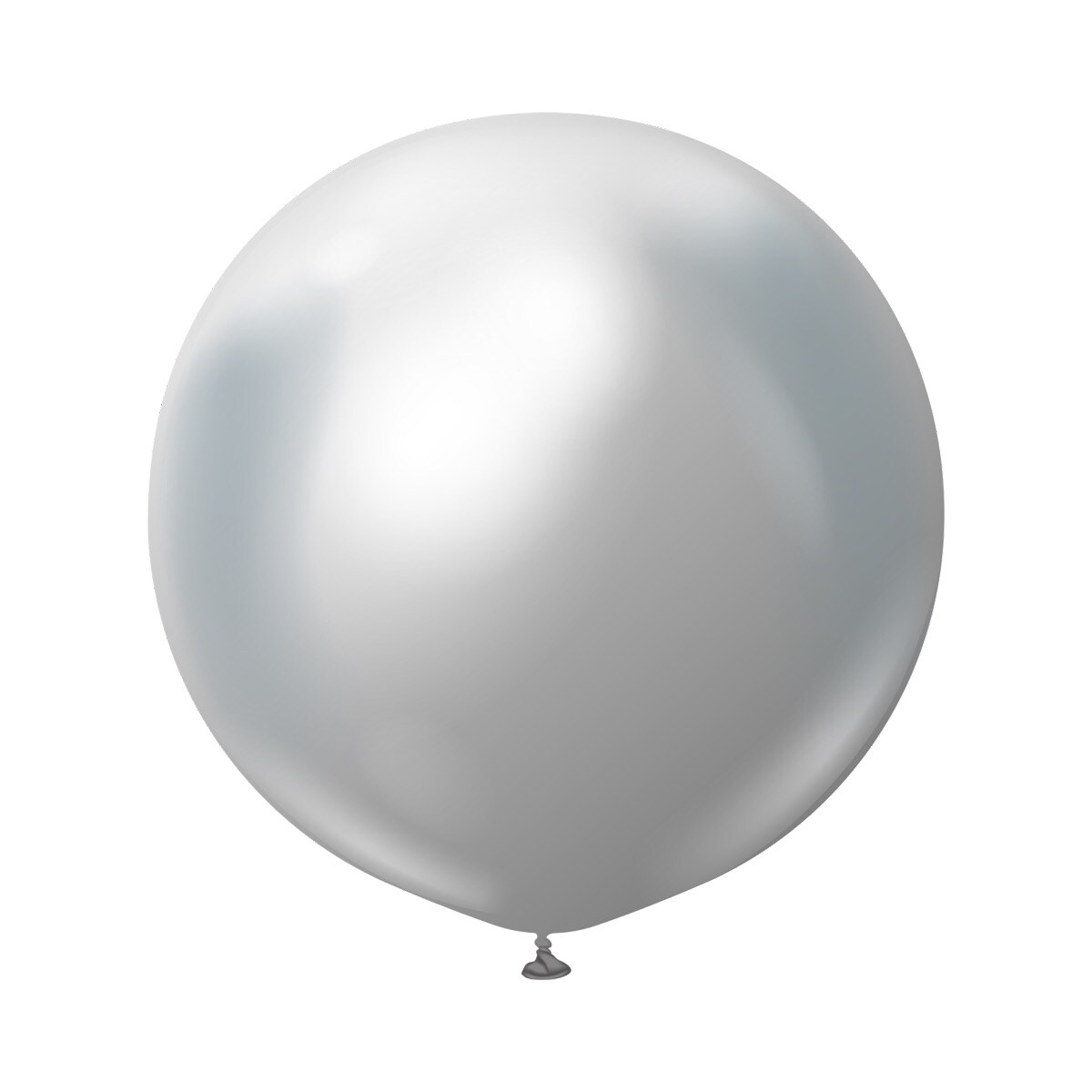 Premium Latexballonger Sølv Chrome 60 cm 2 stk.