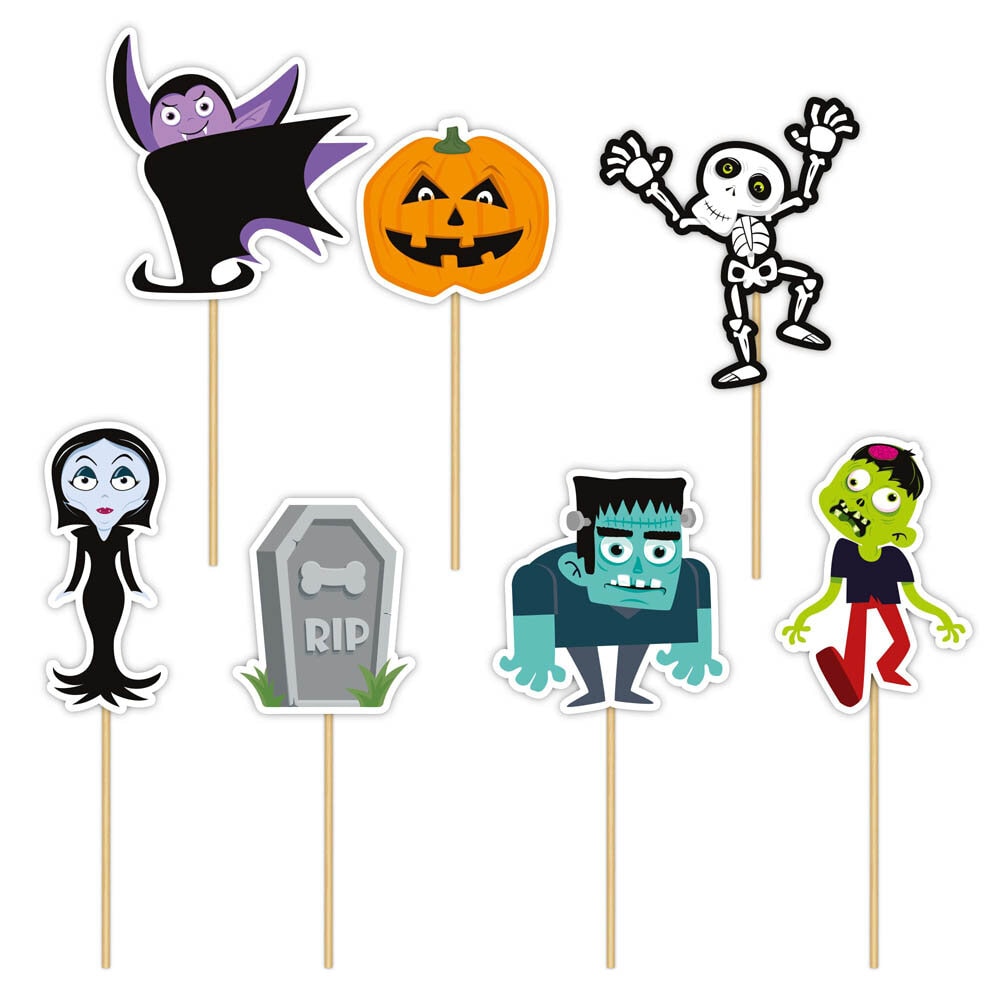 Halloween Monsters Caketoppers 7 stk.