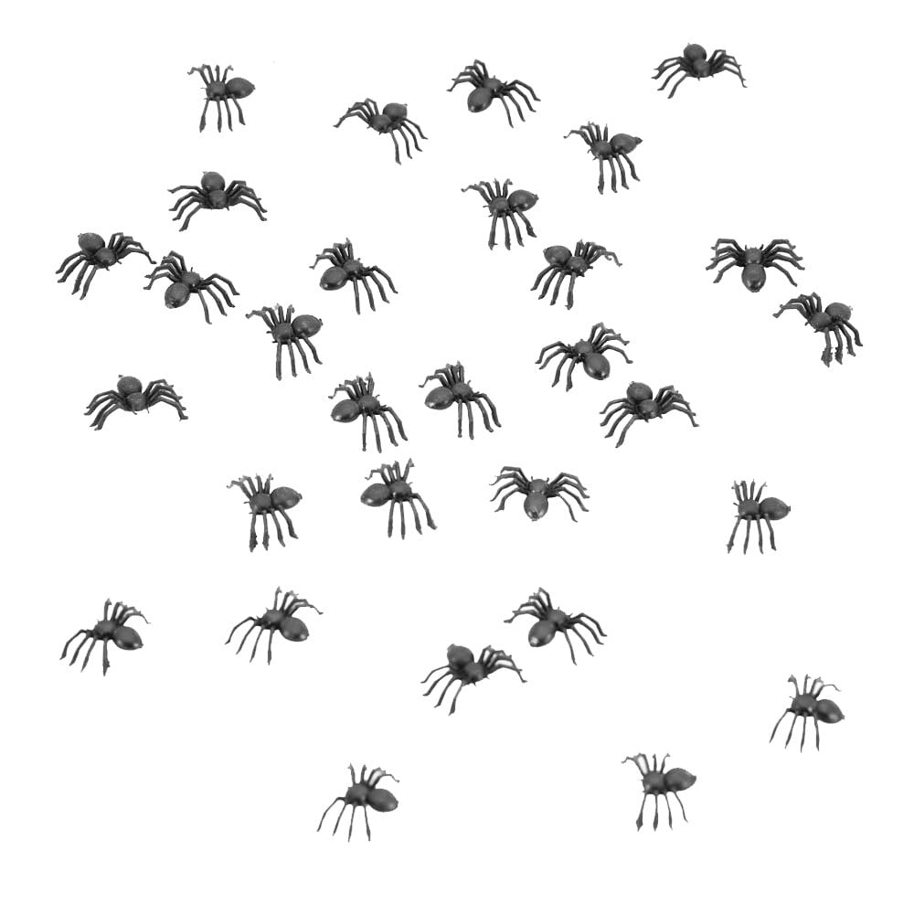 Svarte Edderkopper 2 cm, 80-pk