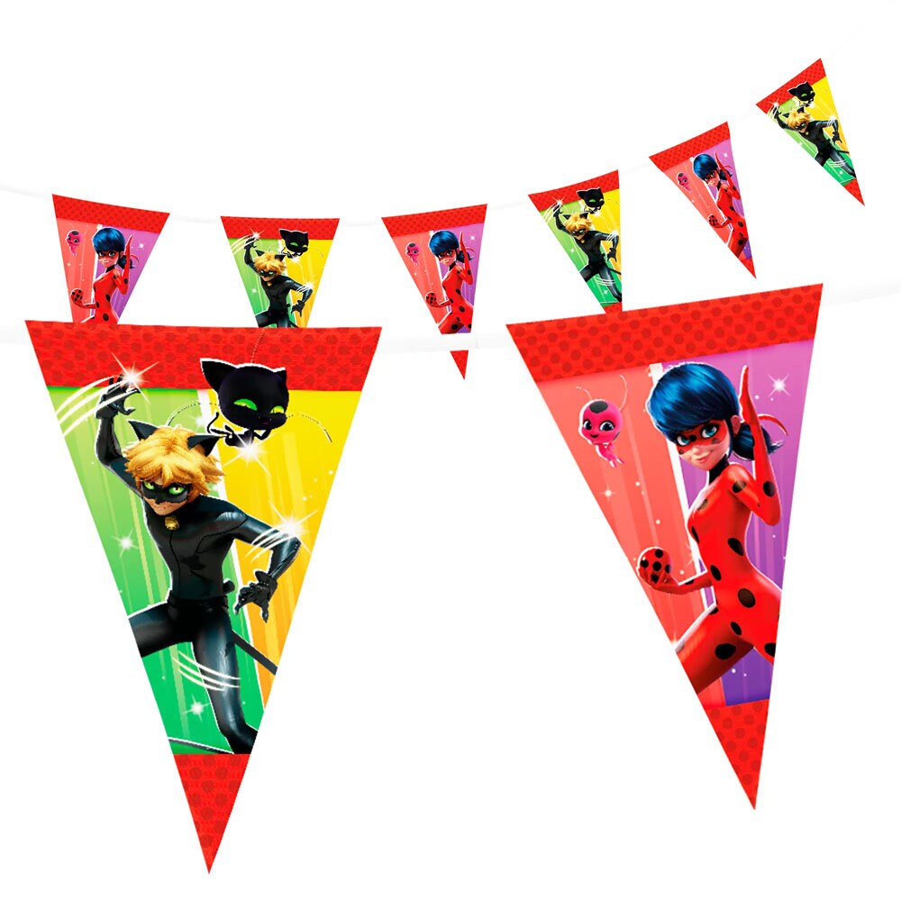 Miraculous Ladybug - Flaggirlander 5 meter