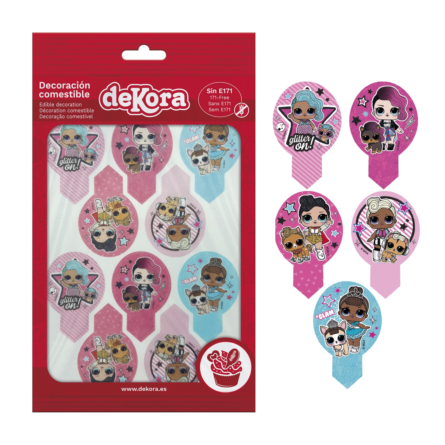 LOL Surprise - Muffinsdekorasjon Oblat 20 stk.