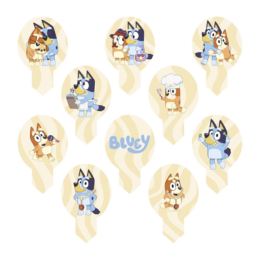 Bluey Muffinsdekorasjoner Oblat 20 stk.