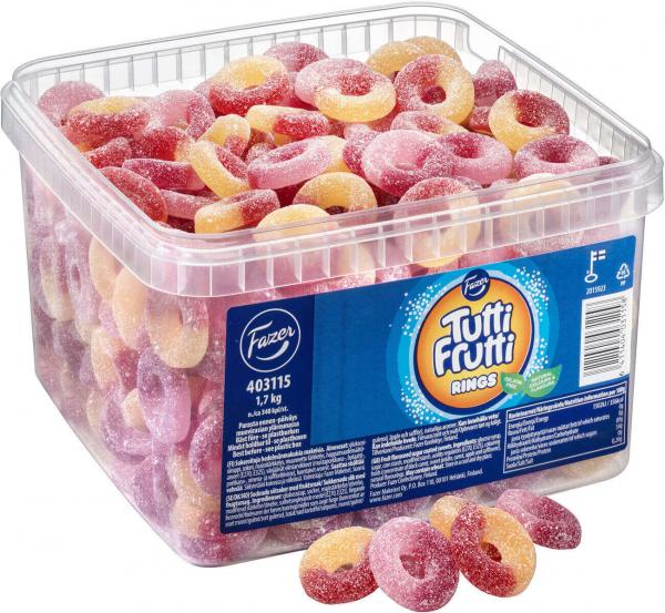 Tutti Frutti Ringer Stor Pakke 1,7 kg