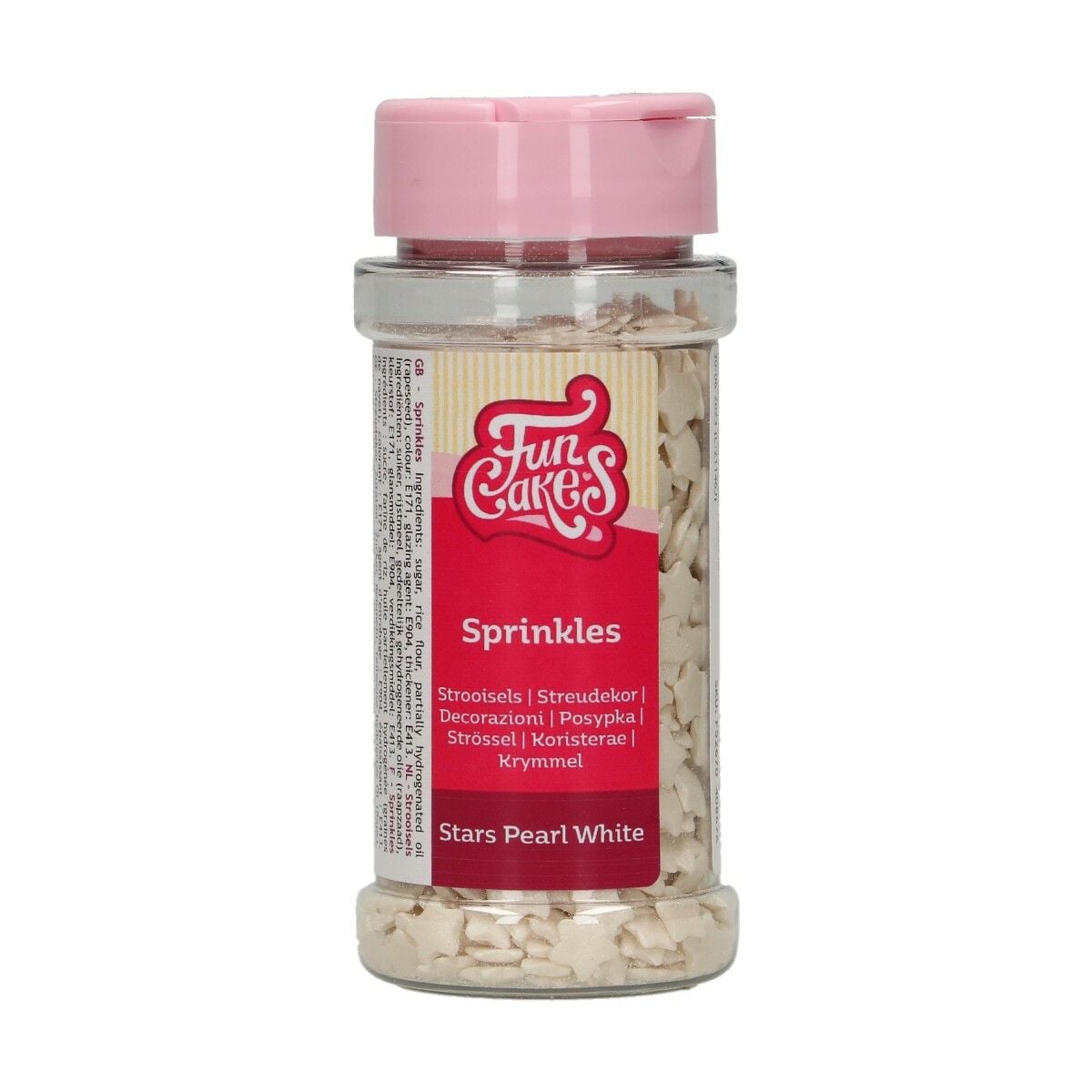 FunCakes - Strøssel Pearl White Stars 60 gram