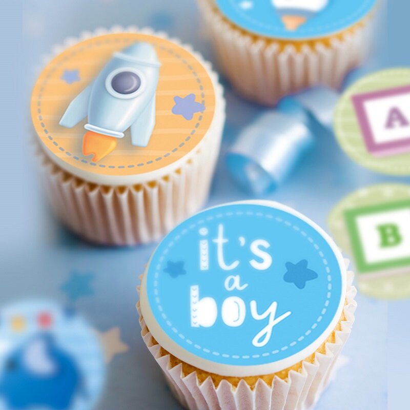 Muffinsdekorasjoner Baby Boy 20 stk.
