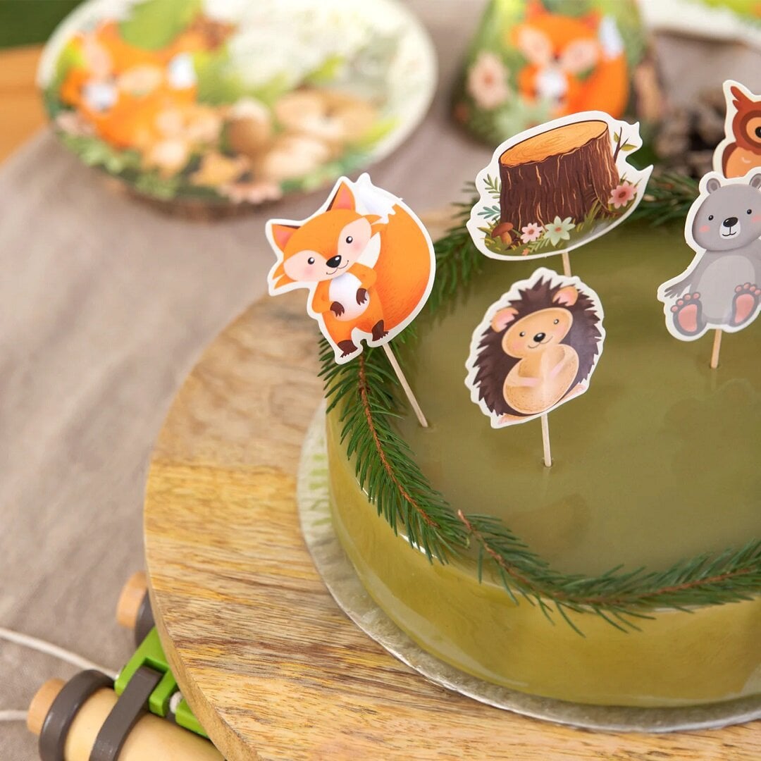 Skogsvenner - Cake Toppers 9 stk.