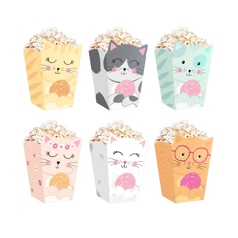 Katt Popcornbokser 6 stk.