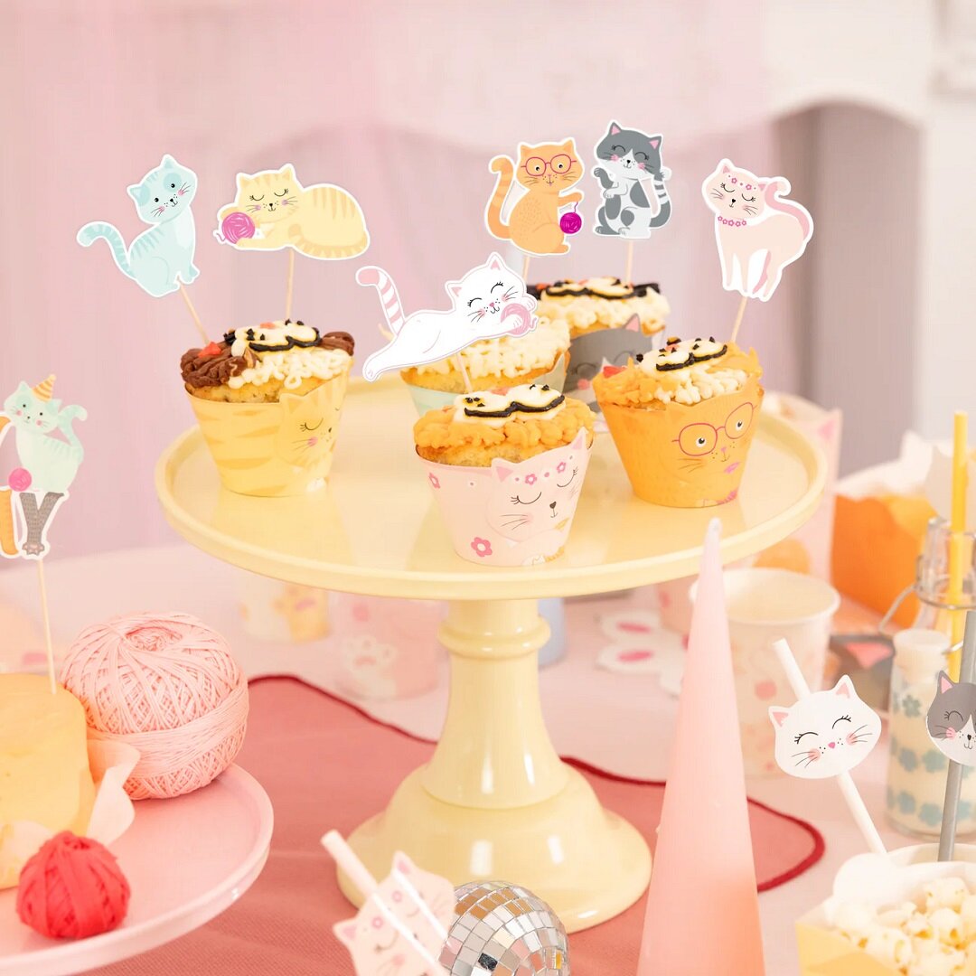 Katt Cupcake wrappers 6 stk.