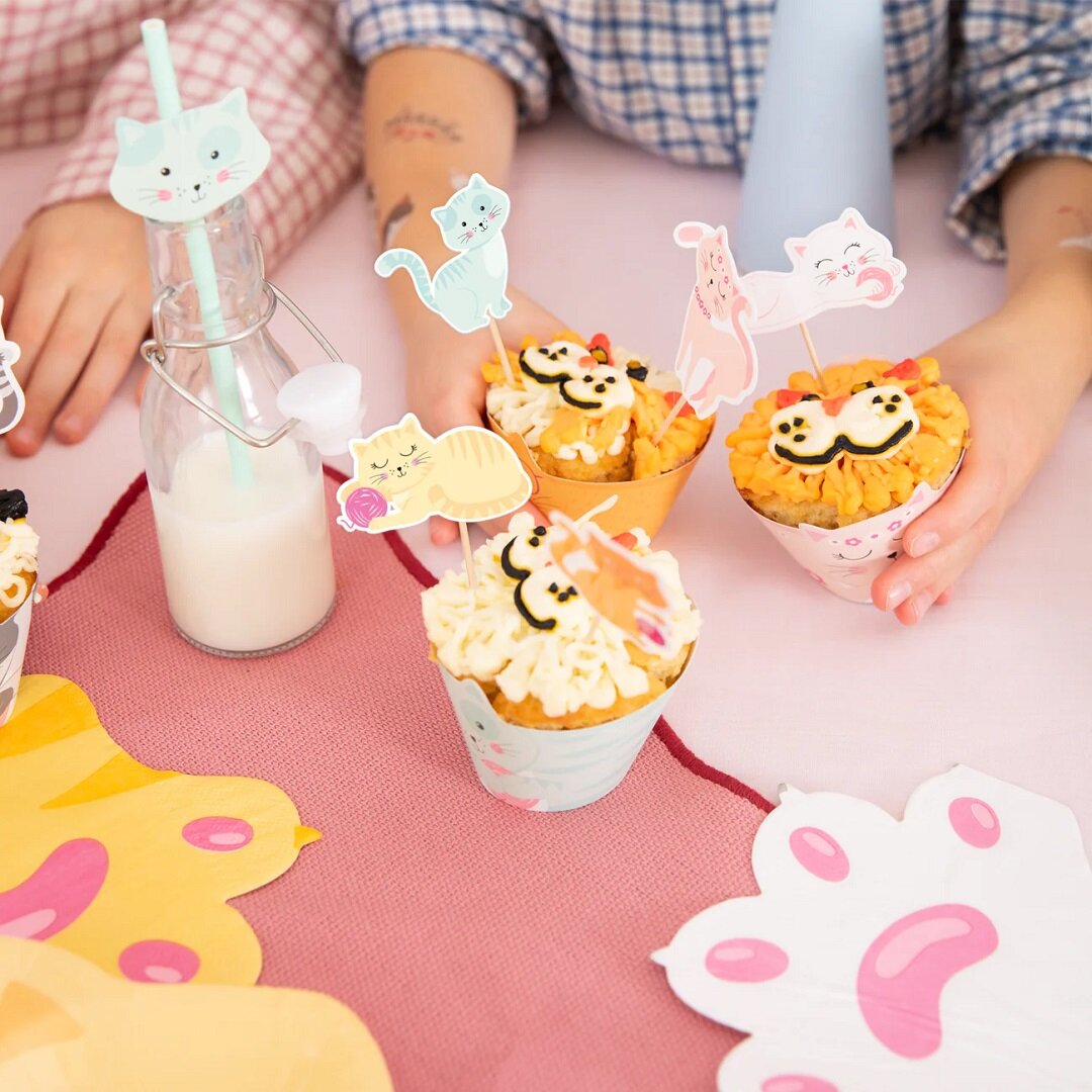 Katt Cupcake wrappers 6 stk.
