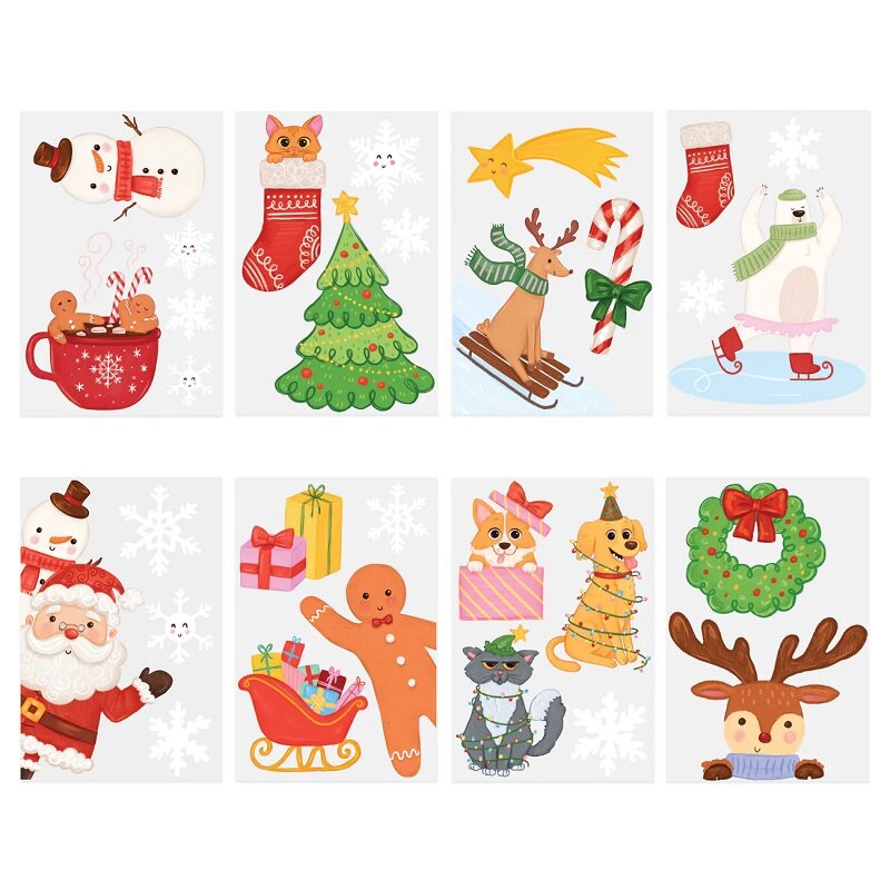 Vindusklistremerker Julemotiver 30 stk.