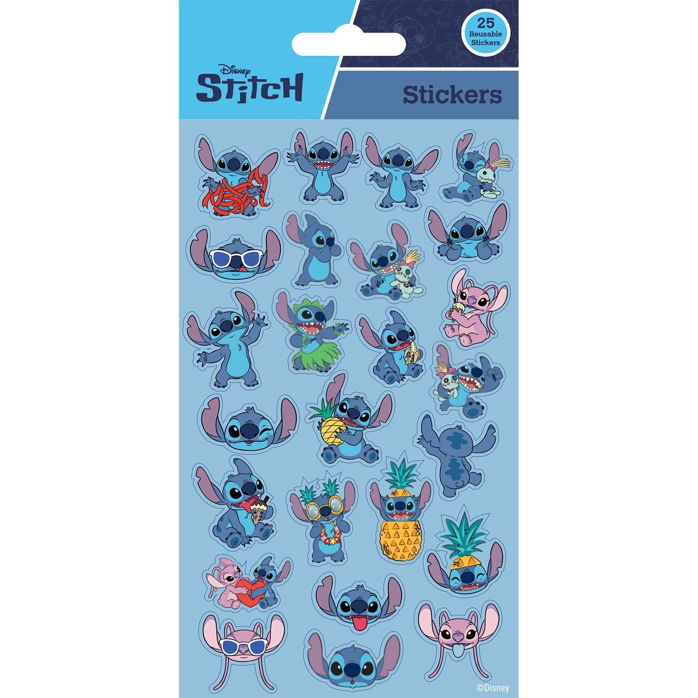 Stitch & Angel Klistremerker 25 stk.