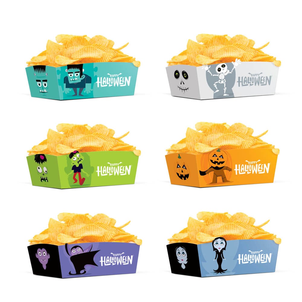 Halloween Monsters Snacksbokser 6 stk.