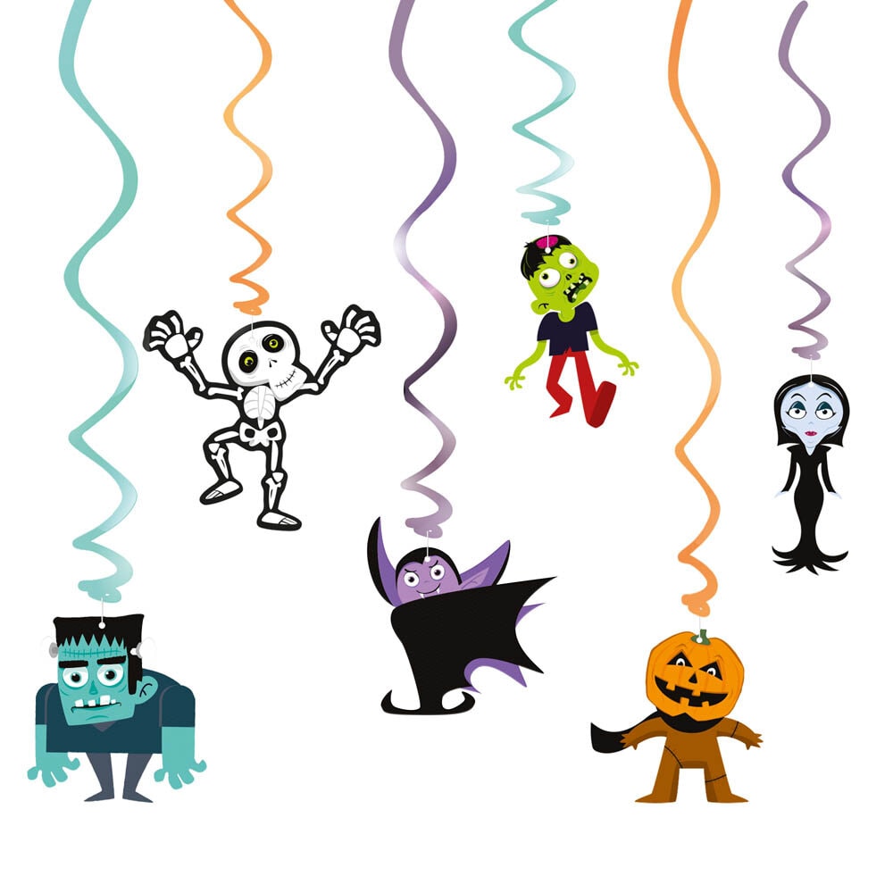 Halloween Monsters Swirls 6 stk.