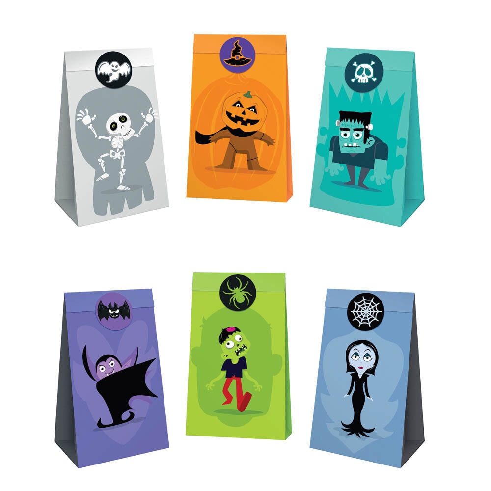 Halloween Monsters Godteposer 6 stk.