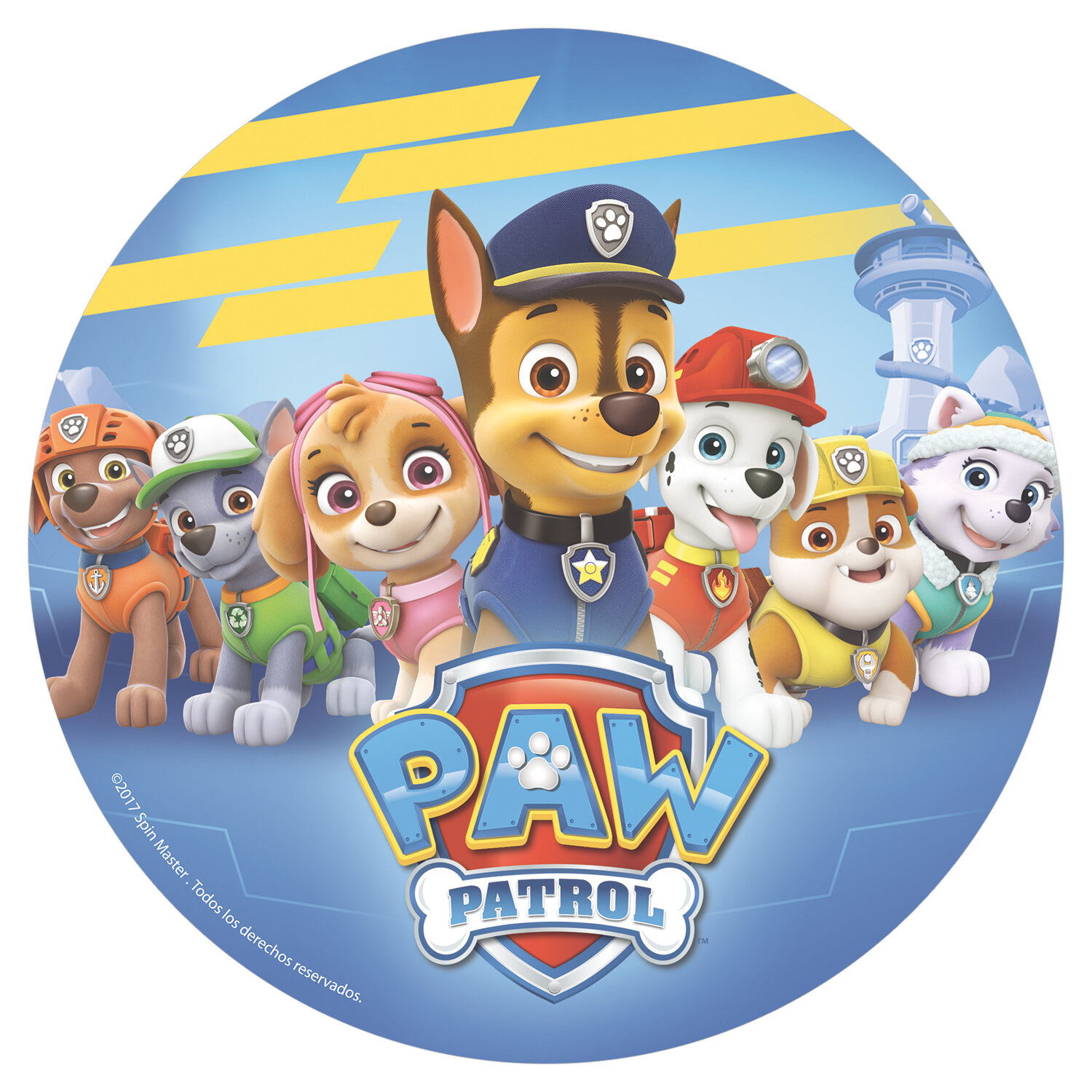 Kakebilde Paw Patrol - Oblat 20 cm (B)