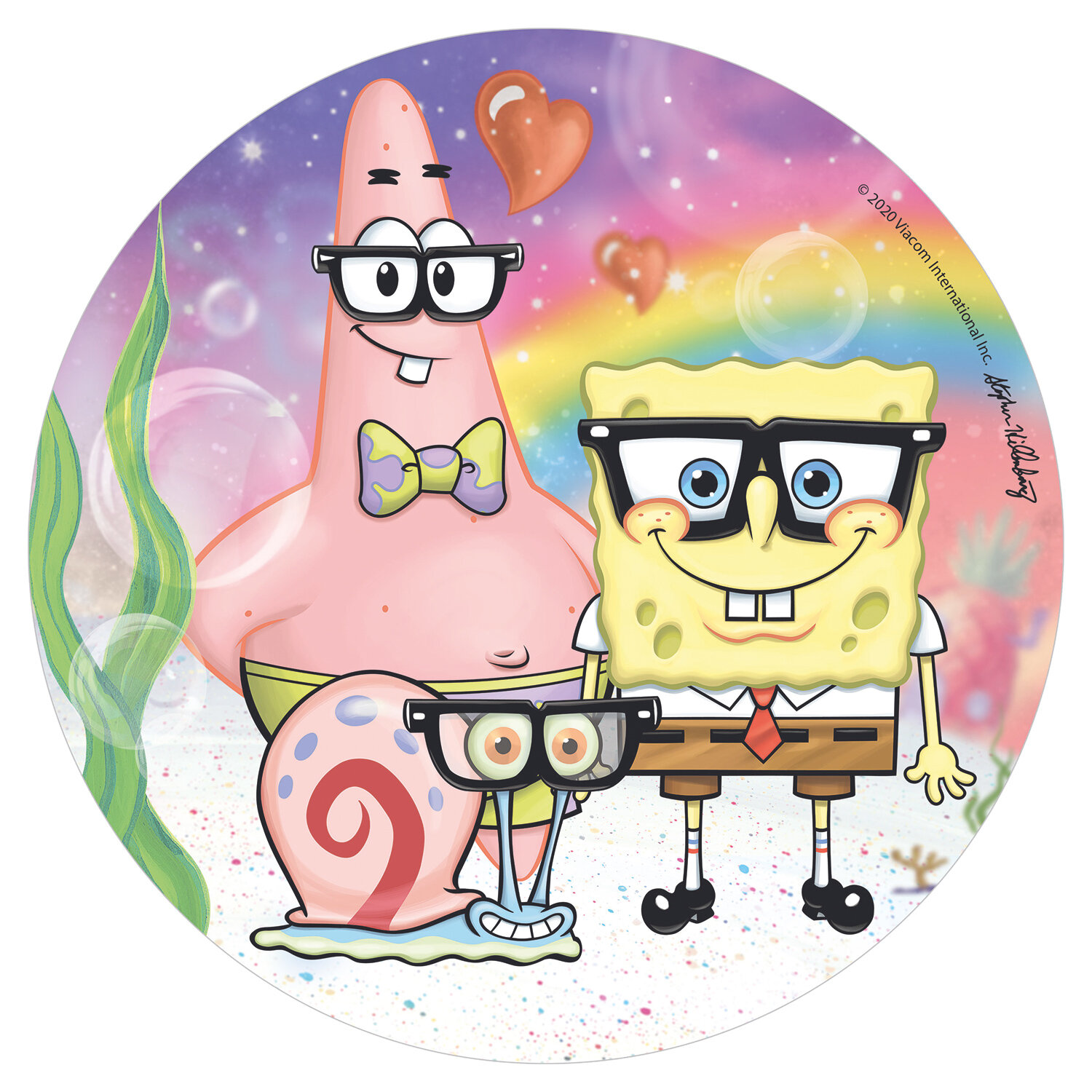 Kakebilde SvampeBob - Oblat 20 cm