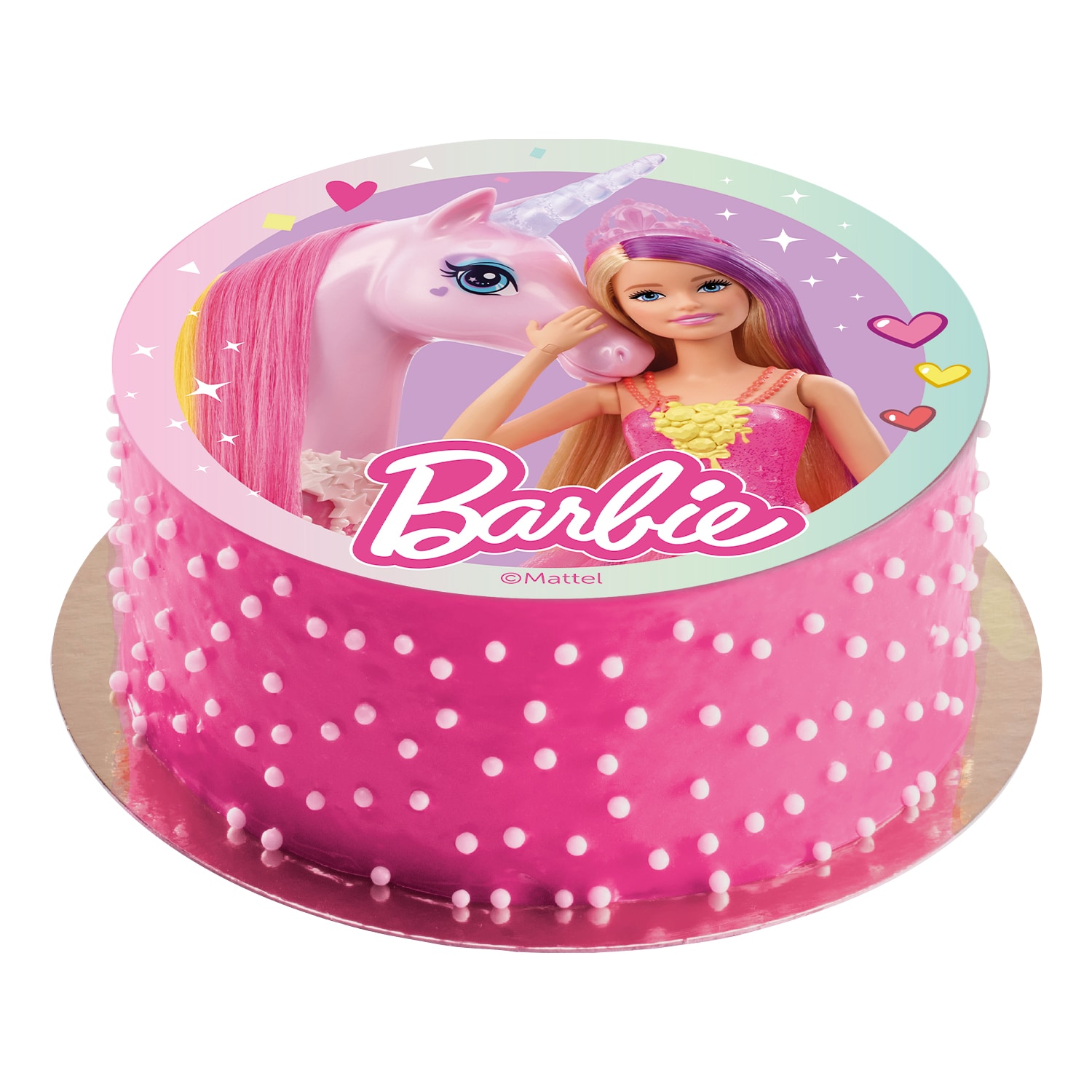 Kakebilde Barbie, Oblat 20 cm