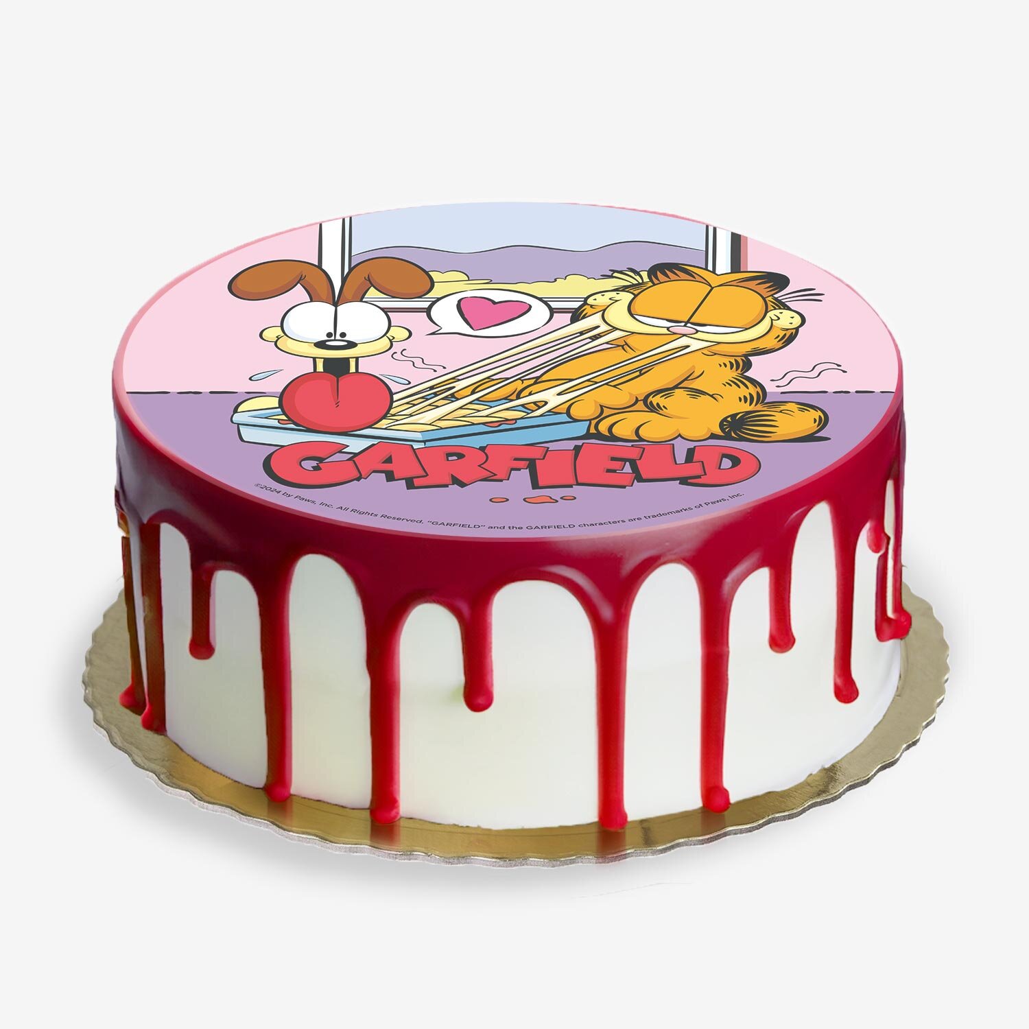 Kakebilde Garfield - Oblat 20 cm