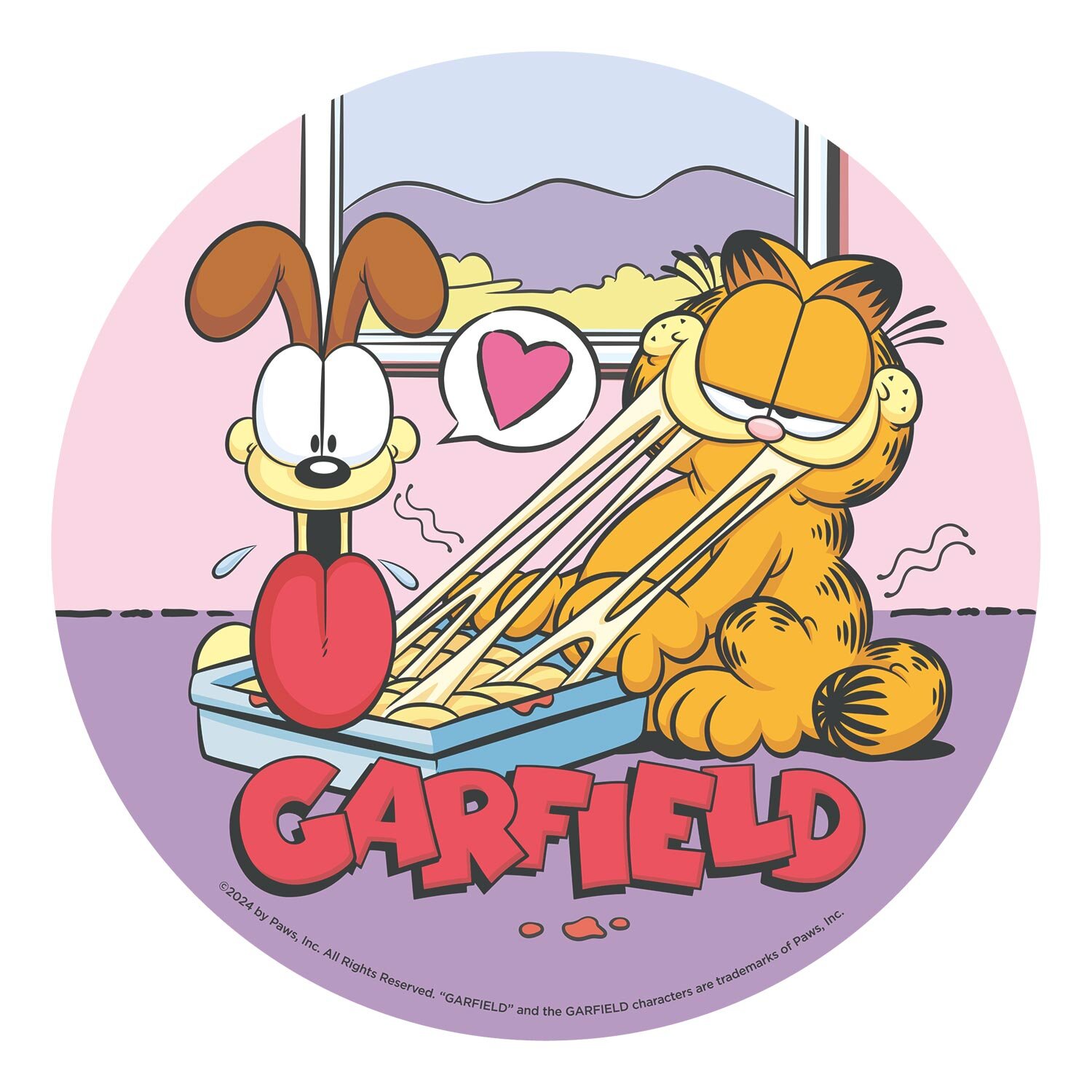 Kakebilde Garfield - Oblat 20 cm
