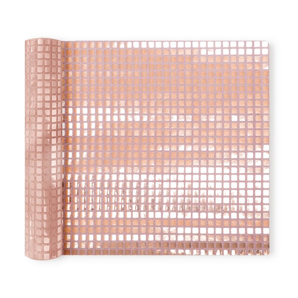 Bordløper med roségullfargede paljetter 275 × 28 cm