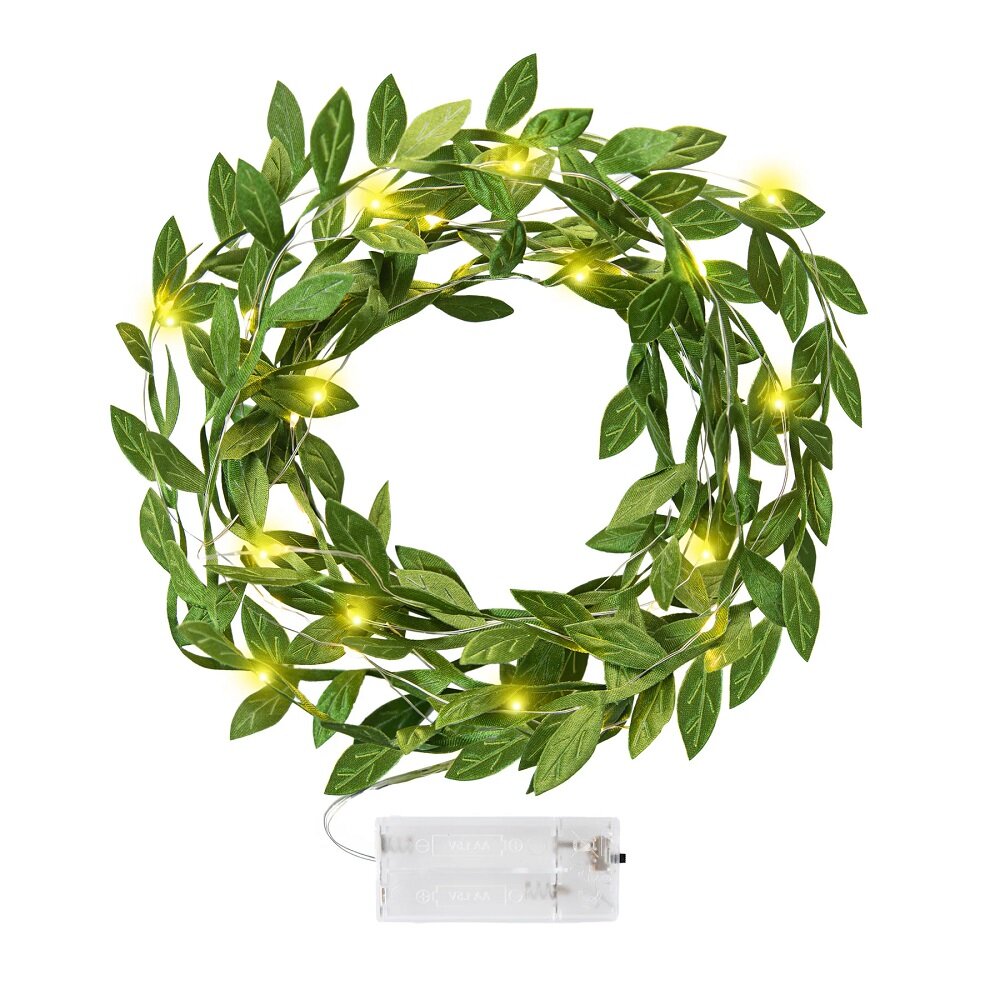 LED-lysslynge Grønne Blader 3 meter