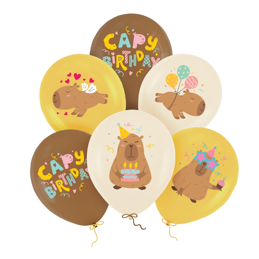 Capybara Ballonger 6 stk.