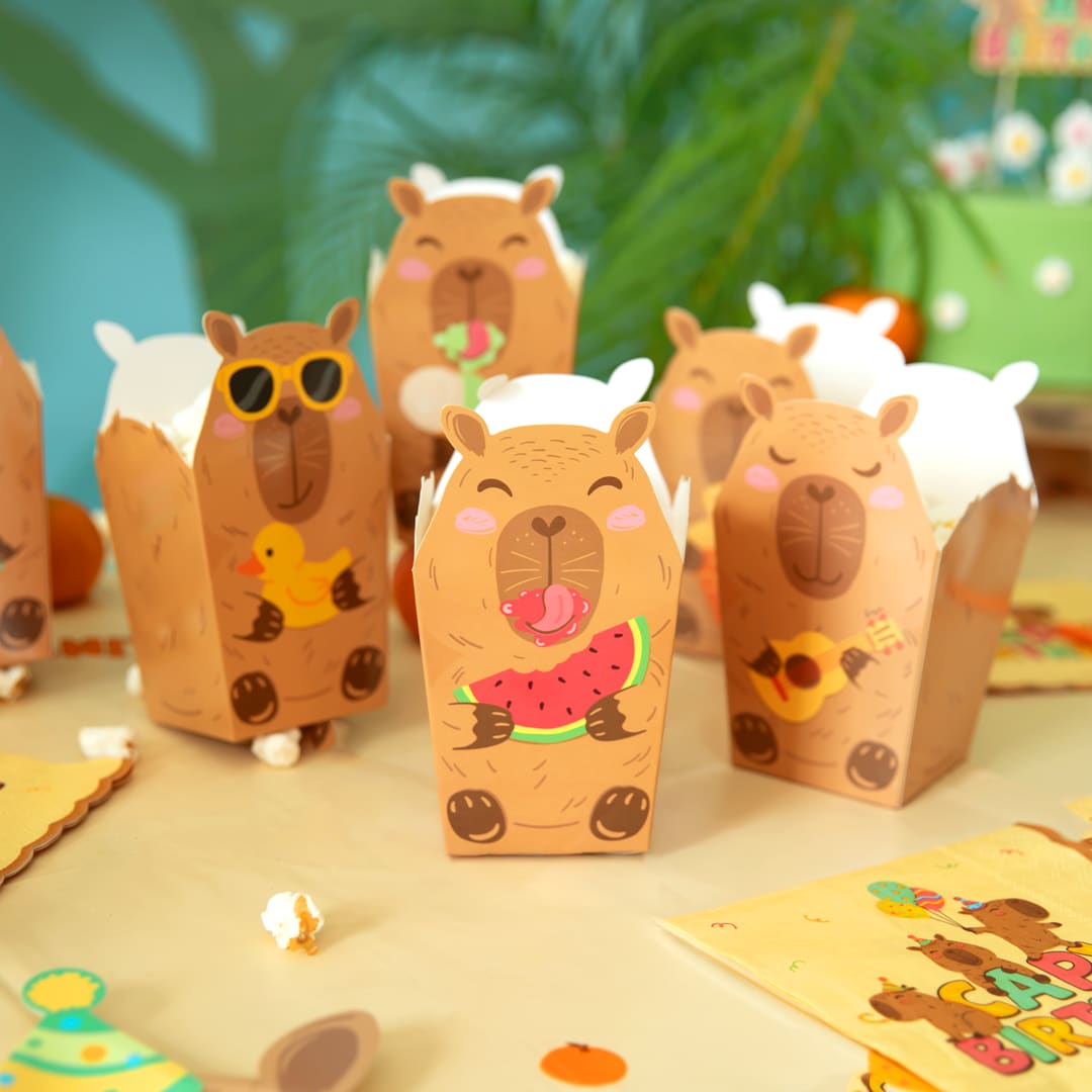 Capybara Popcornbokser 6 stk.