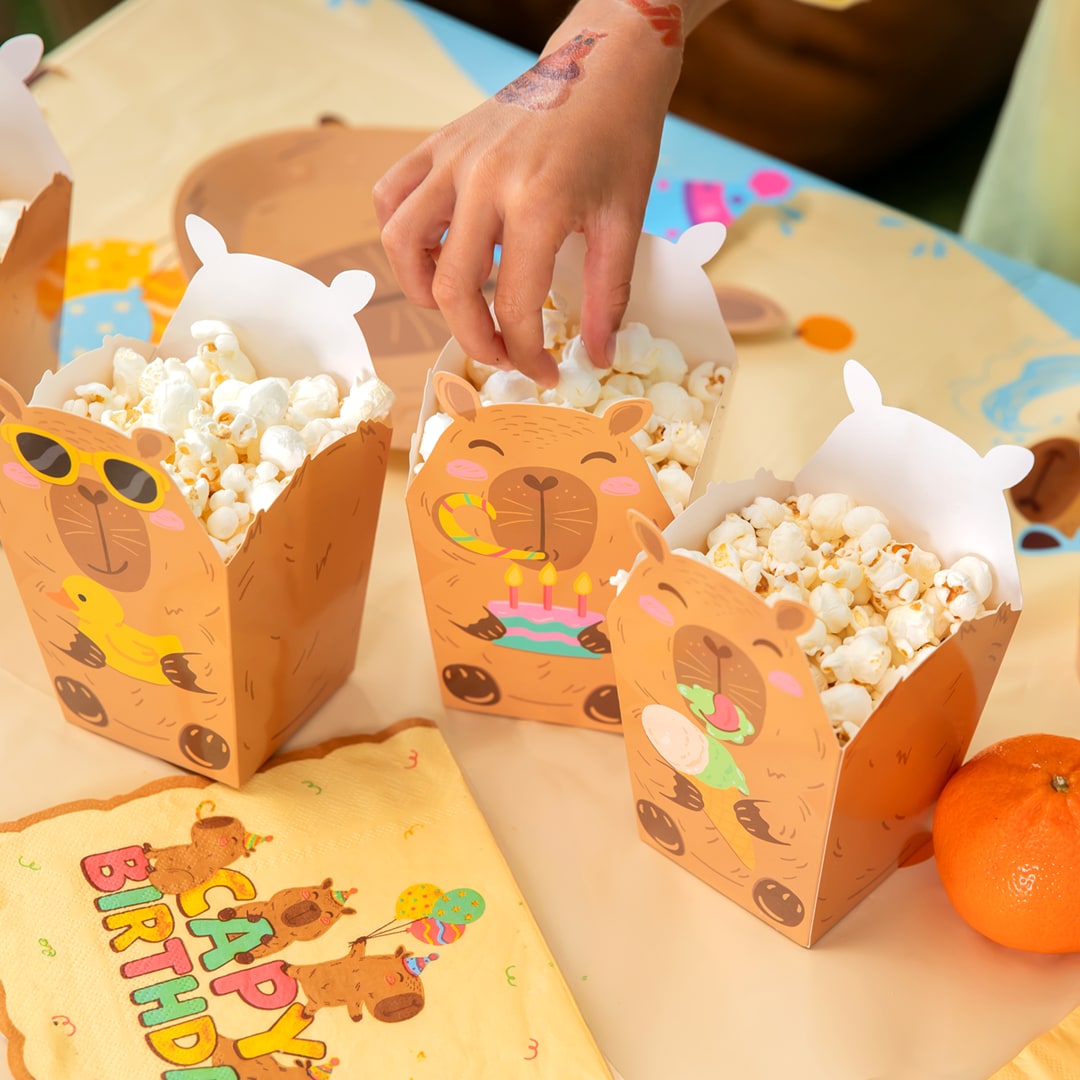 Capybara Popcornbokser 6 stk.