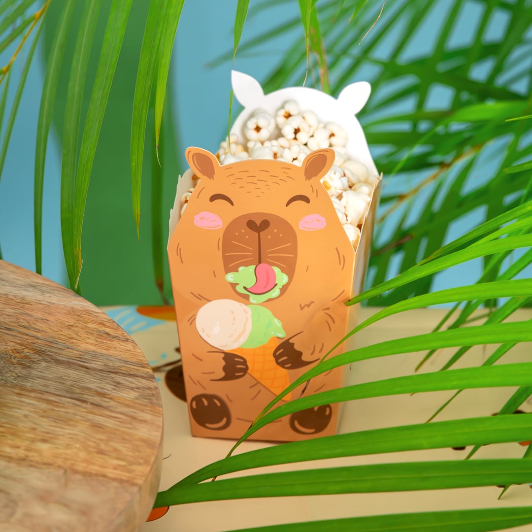 Capybara Popcornbokser 6 stk.