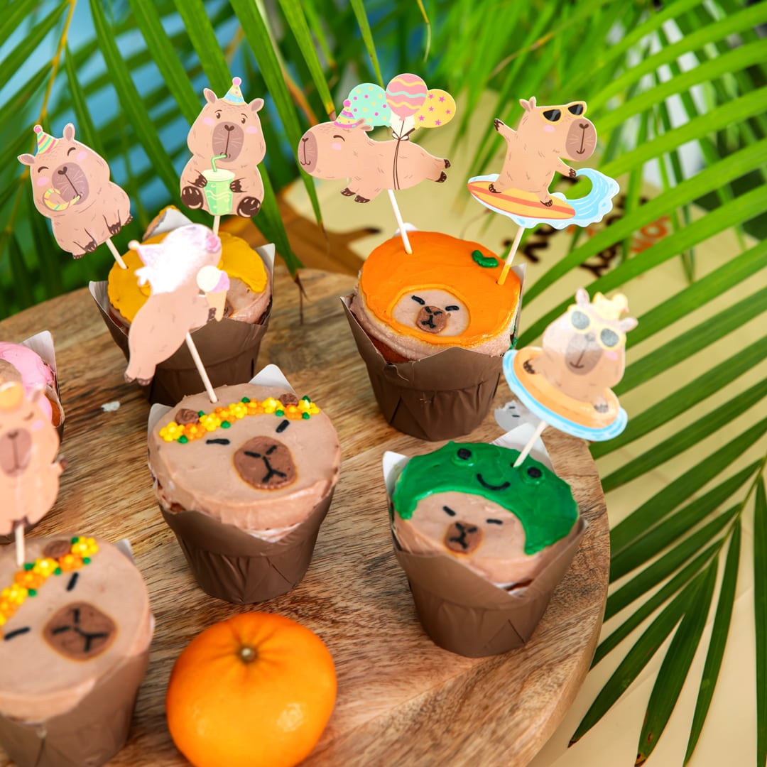 Capybara Caketoppers 9 stk.