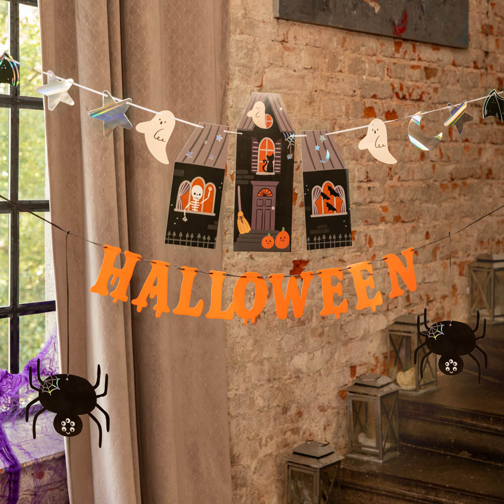 Spooky Friends Halloween-girlander 135 cm