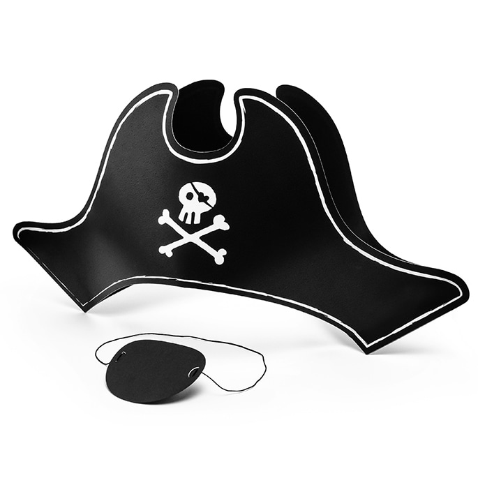 Piratfesthatt og øyelapp