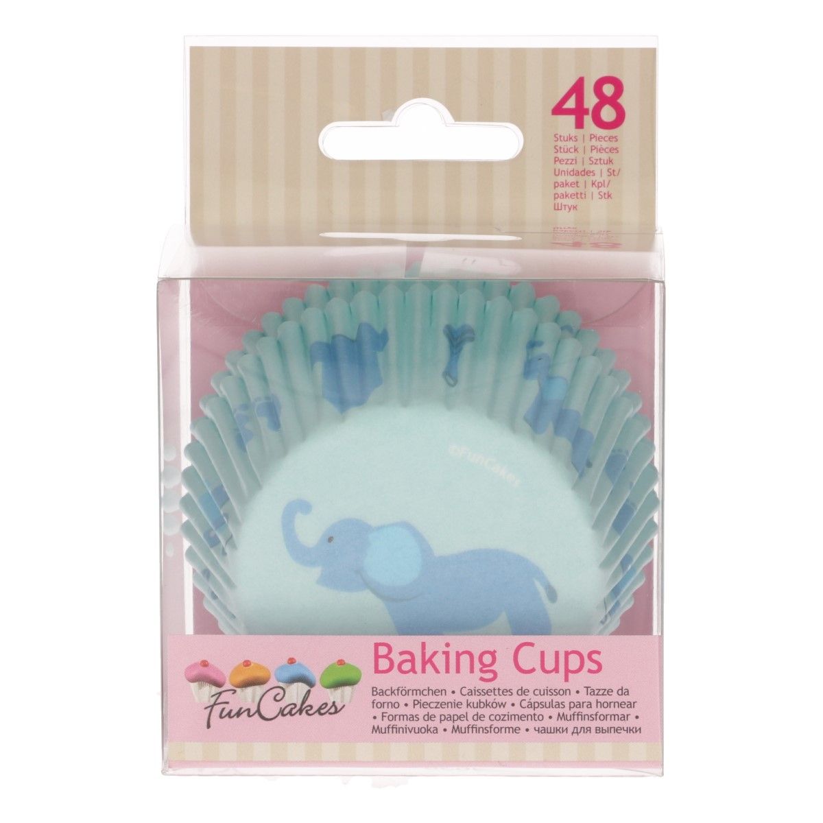 FunCakes - Muffinsformer Elephant Blue 48 stk.